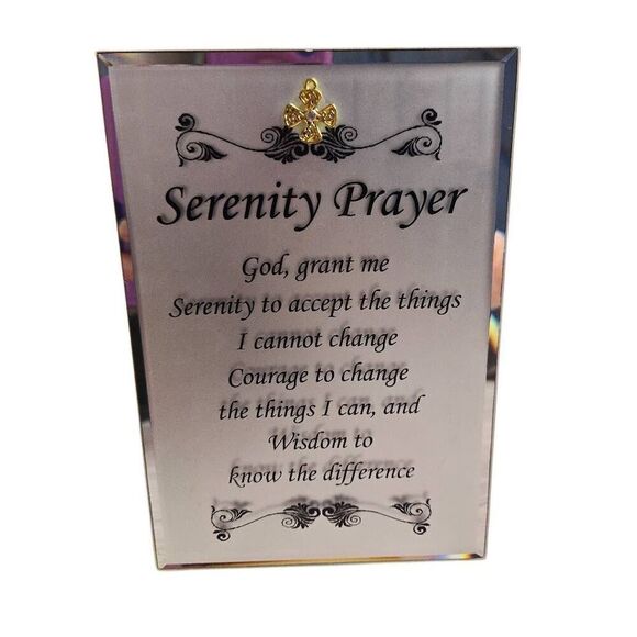 Glass Plaque featuring the Serenity Prayer - Picture 1 of 3